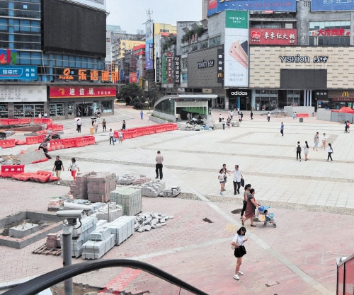 長沙步行街補鍋等雕塑即將回歸