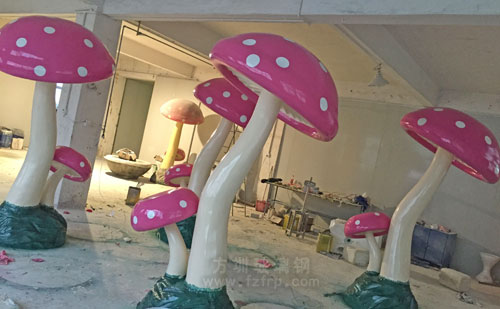 玻璃鋼蘑菇雕塑造型精美河南地產定制