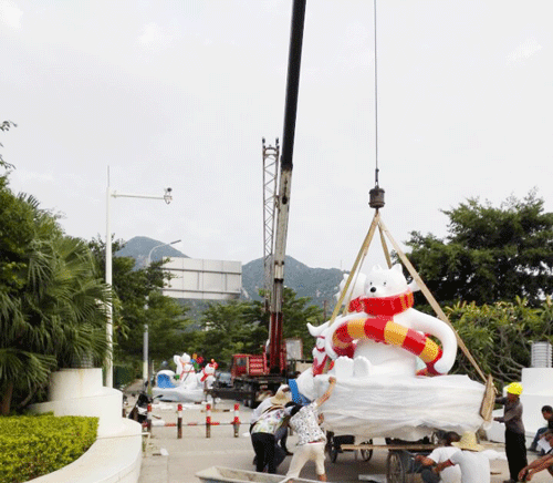 玻璃鋼北極熊雕塑 玻璃鋼北極熊雕塑