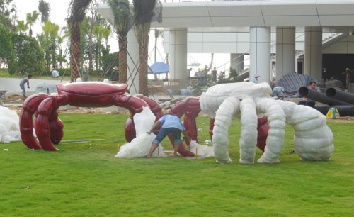 玻璃鋼螃蟹雕塑 玻璃鋼螃蟹雕塑