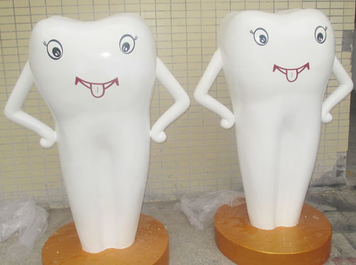 玻璃鋼卡通牙齒雕塑 玻璃鋼卡通牙齒雕塑