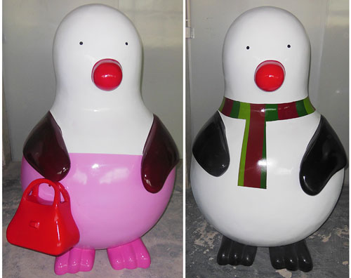 玻璃鋼卡通企鵝雕塑 玻璃鋼卡通企鵝雕塑