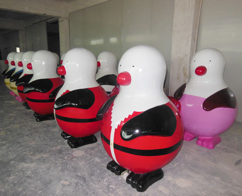 玻璃鋼卡通企鵝雕塑 玻璃鋼卡通企鵝雕塑