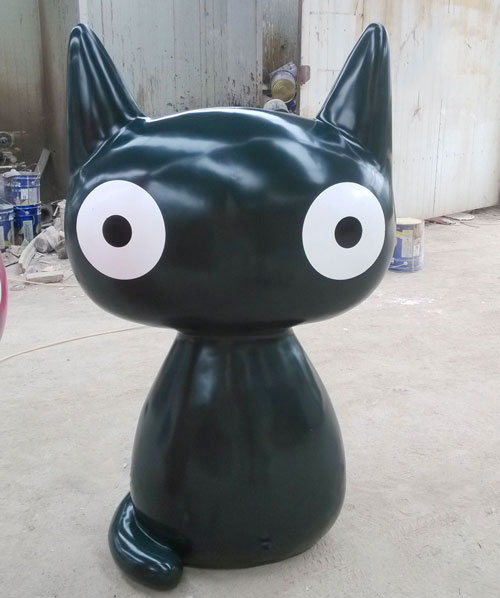 玻璃鋼卡通貓雕塑 玻璃鋼卡通貓雕塑