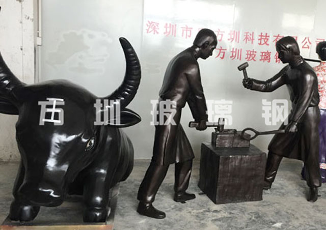 玻璃鋼客家文化雕塑 玻璃鋼客家文化雕塑