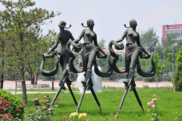 北京國際雕塑公園綠化景觀改造進行中