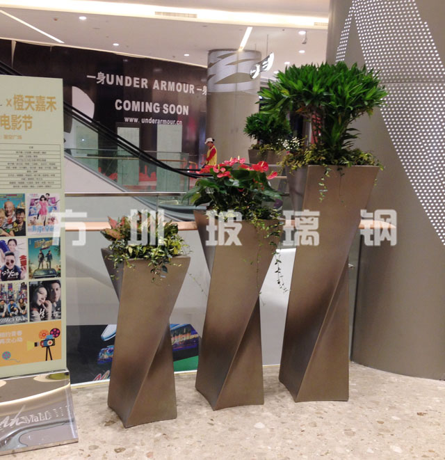 商場玻璃鋼美陳花盆