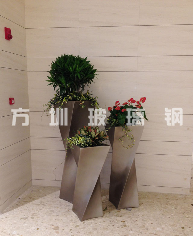 商場玻璃鋼美陳花盆