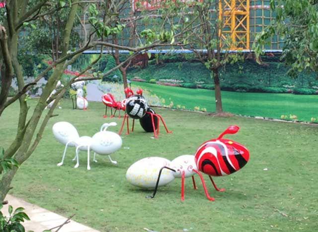 玻璃鋼卡通螞蟻雕塑 玻璃鋼卡通螞蟻雕塑