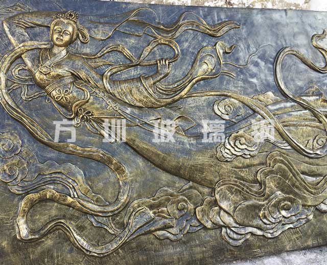 玻璃鋼浮雕嫦娥奔月雕塑 玻璃鋼浮雕嫦娥奔月雕塑