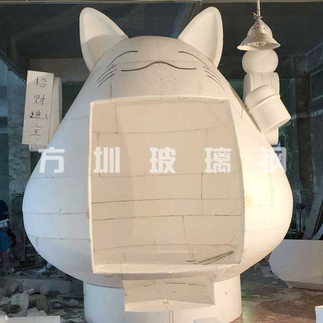 大型玻璃鋼招財貓雕塑 大型玻璃鋼招財貓雕塑