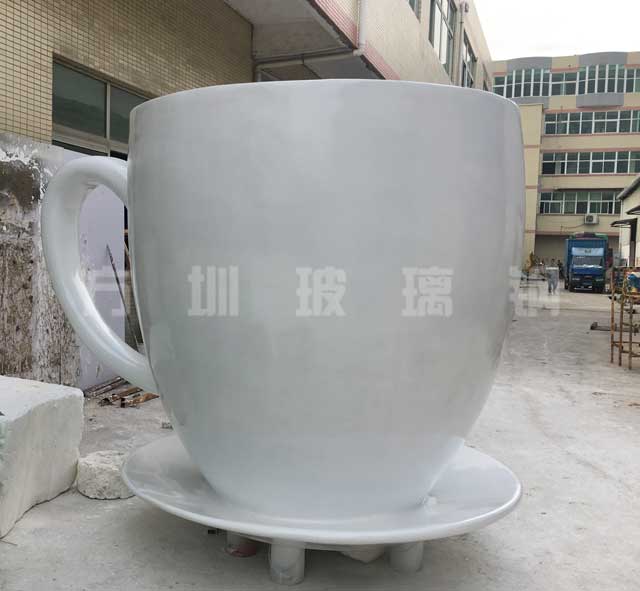 玻璃鋼創意咖啡杯雕塑 玻璃鋼創意咖啡杯雕塑