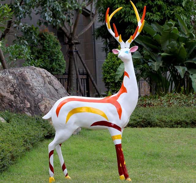 園林玻璃鋼鹿雕塑 園林玻璃鋼鹿雕塑