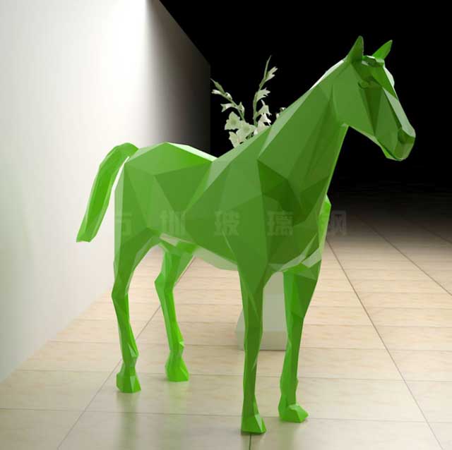 玻璃鋼創意馬雕塑