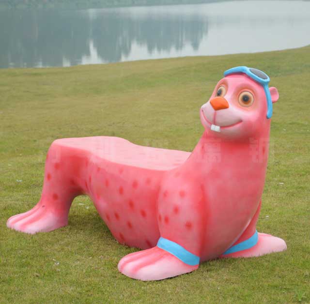 海豹造型玻璃鋼創意休閑椅 海豹造型玻璃鋼創意休閑椅