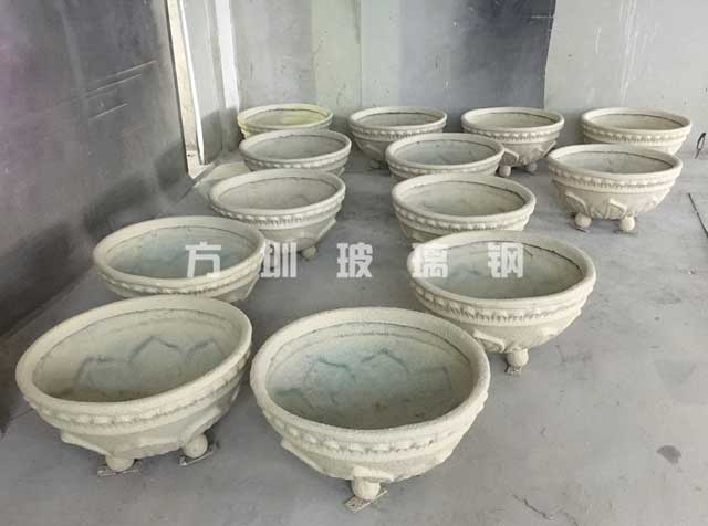 方圳玻璃鋼仿砂巖花盆裝飾惠陽別墅區