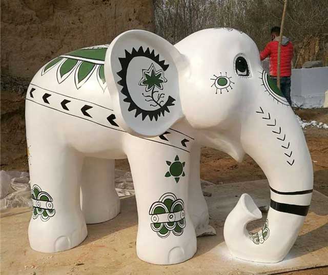 玻璃鋼大象雕塑 玻璃鋼大象雕塑