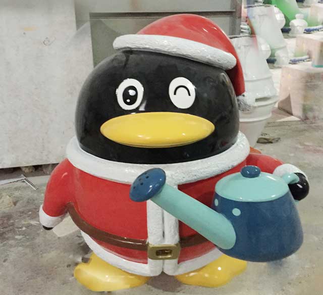 玻璃鋼美陳雕塑企鵝 玻璃鋼美陳雕塑企鵝