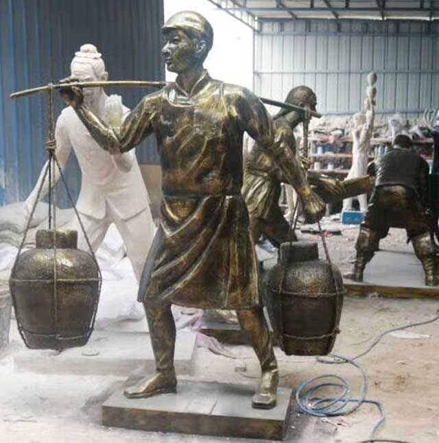 玻璃鋼仿銅人物雕塑 玻璃鋼仿銅人物雕塑