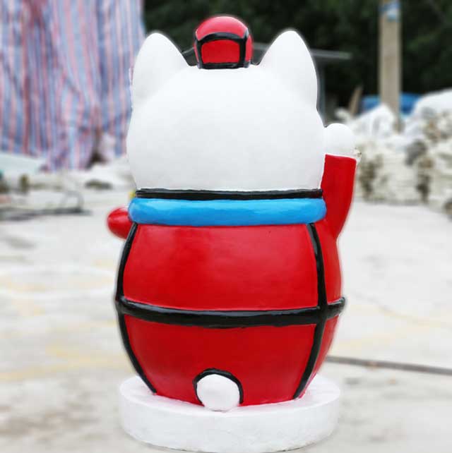 玻璃鋼招財貓雕塑 玻璃鋼招財貓雕塑