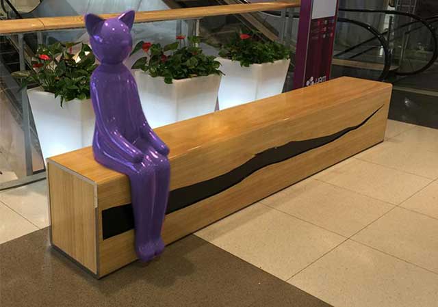 商場休憩玻璃鋼公共休閑椅