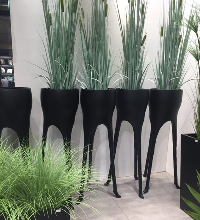 玻璃鋼室內烤漆三角花盆