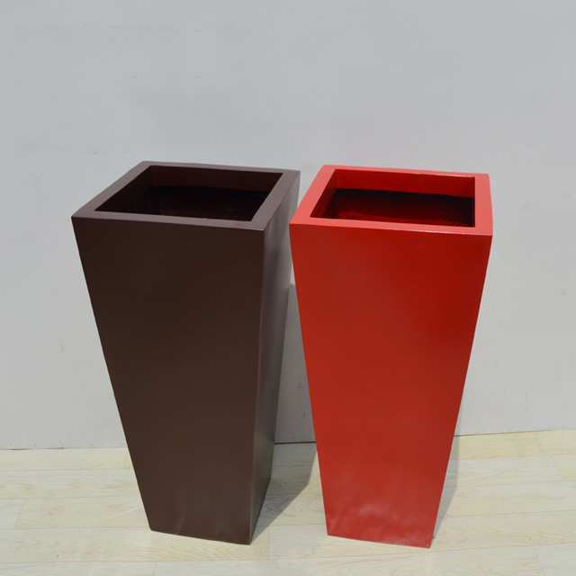 玻璃鋼方形落地式景觀花箱