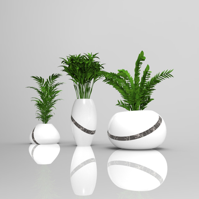 玻璃鋼室內(nèi)藝術(shù)烤漆組合花器