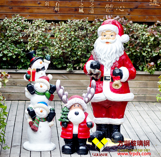 圣誕節組合裝飾玻璃鋼雕塑