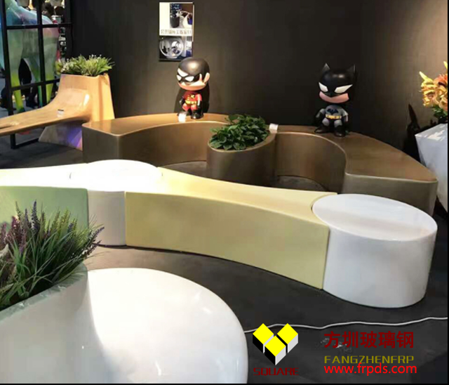 商場咖啡廳專用玻璃鋼休閑椅