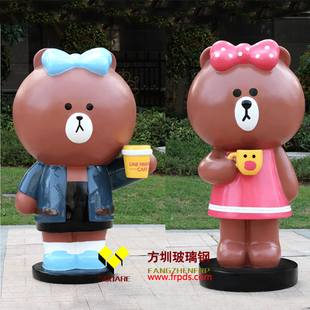 熊擺件玻璃鋼卡通雕塑