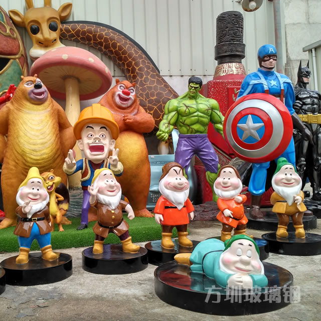 生活中常見的玻璃鋼卡通雕塑有哪些?