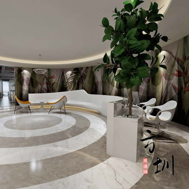 公司玻璃鋼接待前臺