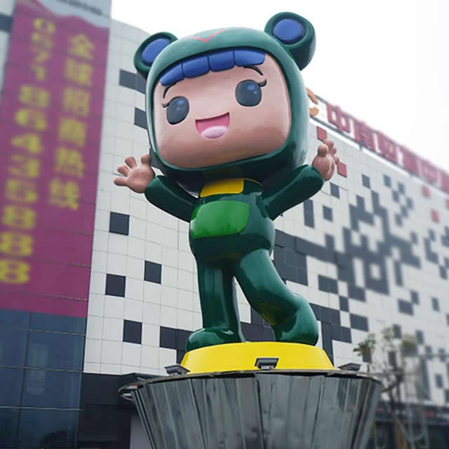 城市廣場玻璃鋼卡通人物雕塑