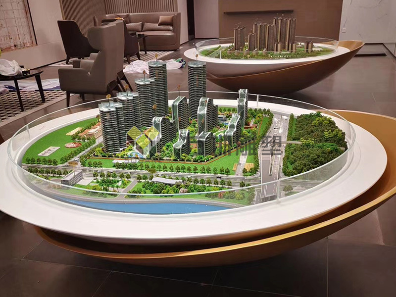 地產行業玻璃鋼新房展示臺模型