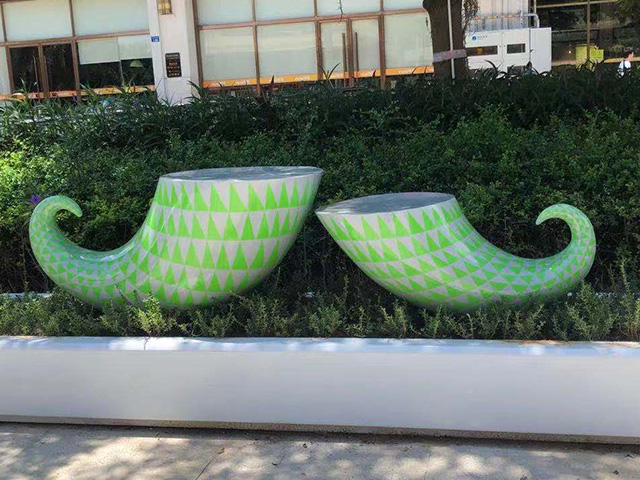 園林景觀玻璃鋼貝殼雕塑像