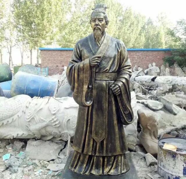 仿銅古代名人玻璃鋼名人雕塑