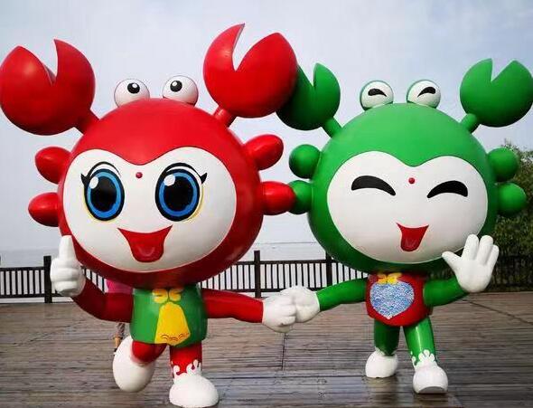 玻璃鋼螃蟹形象卡通雕塑