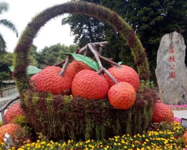 廣場巨大玻璃鋼仿真荔枝雕塑