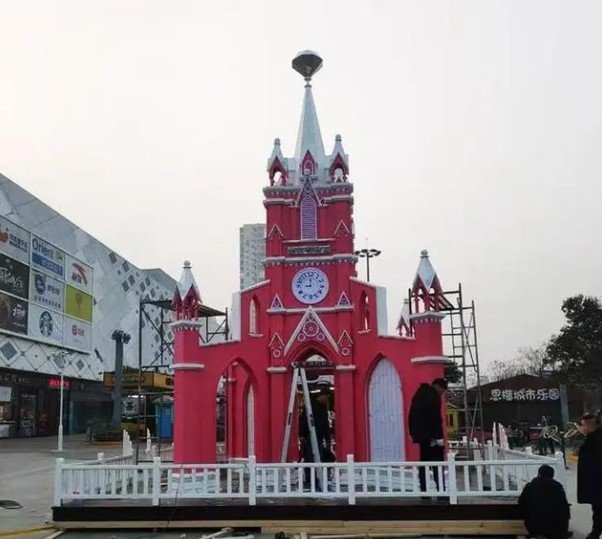 大型玻璃鋼城堡雕塑