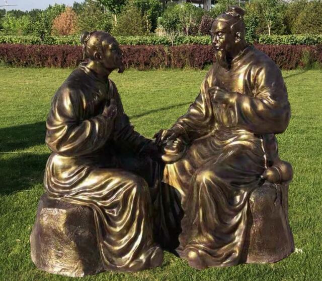 玻璃鋼中醫文化人物雕塑