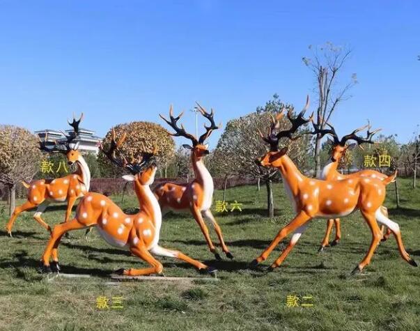 玻璃鋼梅花鹿雕塑生動形象