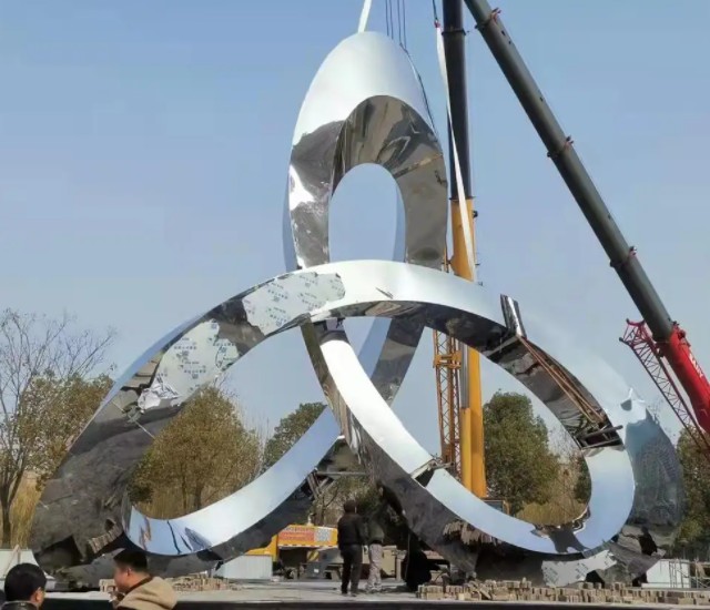 戶外廣場大型地標304不銹鋼雕塑