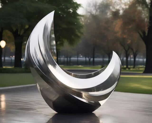 不銹鋼月亮雕塑的應用