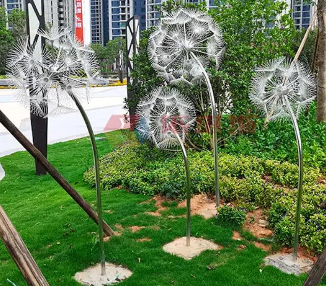 不銹鋼蒲公英雕塑安裝方法