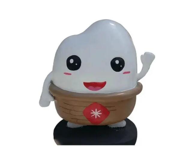 玻璃鋼卡通大米粒形象雕塑