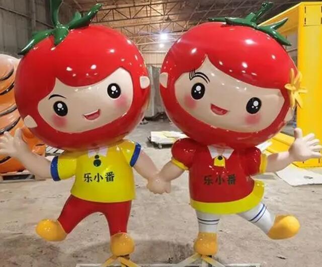 景觀行業(yè)不銹鋼卡通番茄雕塑