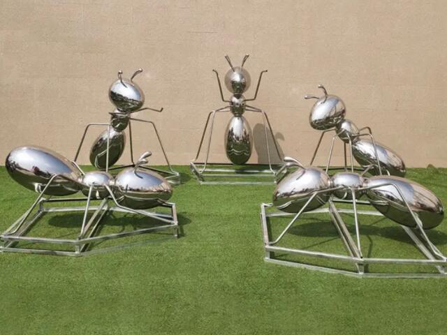 鏡面仿真不銹鋼鏡面螞蟻雕塑