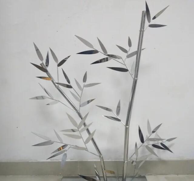 景觀不銹鋼竹子植物造型雕塑