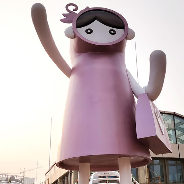 商用抽象卡通玻璃鋼雕塑